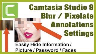 How to Blur / Pixelate / Hide Password, Sensitive, Confidential Information in Camtasia Studio 2019