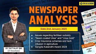 Newspaper Analysis for UPSC and APSC | 2nd January 2025 | APSC and UPSC Exam Preparation | SPM IAS