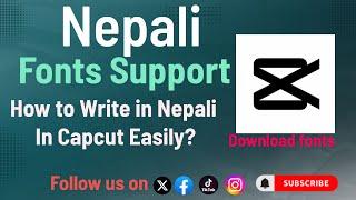 Nepali font in Capcut - How to write in Nepali font in Capcut ।। How to use hindi font in capcut