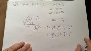 Lesson 3 Solving trig equations in Radians using CAST