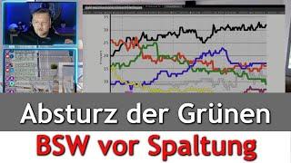 Absturz der Grünen / Journalisten würden grün wählen / BSW vor der Spaltung