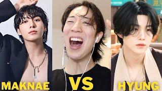 BTS MAKNAE Line VS HYUNG Line