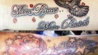 Prateik & Amy TATTOO each others name!