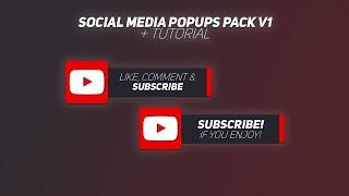 SOCIAL MEDIA pop up Tutorial + FREE Template Download (Streamlabs, OBS, Twitch, Youtube)