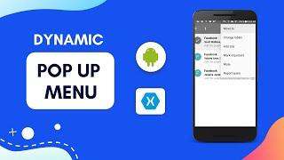 Dynamic Popup Menu - Xamarin Android Tutorial