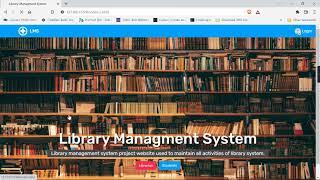 Library management system frontend website design