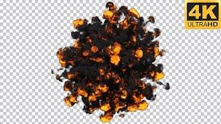 Black Smoke Explosion With Alpha Channel (no background)