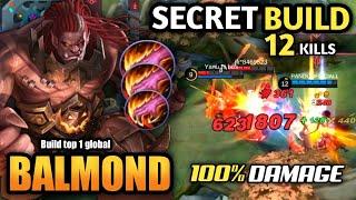 12 Kills!! Balmond Secret Build | Best Build Balmond | Build Top 1 Global Balmond - Mobile legends