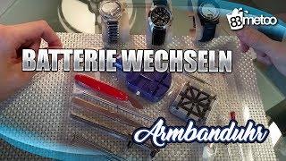 Armbanduhr Batterie wechseln  - Anleitung für alle Uhrtypen / Verschlussdeckel