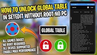 How To Unlock Global Table In Set Edit No Pc Needed Using! 1 App Only! (No Root)