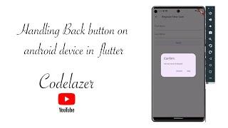 Handling Back button on android device in  flutter