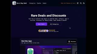 Rare Big Deal - Find Rare Deals and Discounts for Software, Digital Products, SaaS, and More!