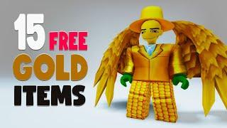 15 FREE ROBLOX GOLD ITEMS 