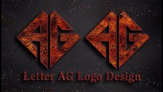 Photoshop Logo Design Tutorial || How to Make AG Letter Logo in Adobe Photoshop| Nabeel Graphics |