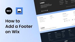 How to add a Footer on Wix