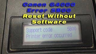 How to reset Canon G4000 without any applications or tools (G4000 Initial Reset Guide)