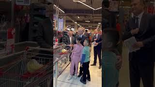 Prezident Qarshidagi supermarketlardan biriga kirib, xaridorlar bilan suhbatlashdi