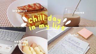 Chill day in my life : breakfast, watching youtube, study| Indonesia