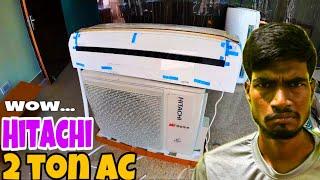 Hitachi 3 star 2 ton AC installation in Gudri Chowk Supaul - EHSAN