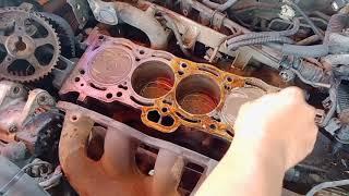 TOYOTA COROLLA 4A FE ENGINE REPLACING NEW CYLINDER HEAD GASKET( PART 2)