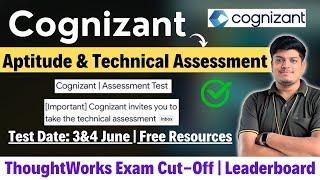 Cognizant 2024 Hiring Aptitude & Technical Assessment Mail |Thoughtworks Hiring Cut Off, Nxt Process