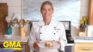 Cat Cora makes 'copycat' Cinnabon Cinnamon Rolls with a scrumptious secret step l GMA