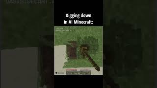 Digging down in AI Minecraft... #minecraft #ai #aiminecraft