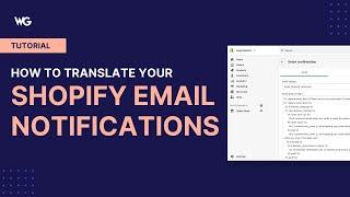 How to translate your Shopify Email Notifications
