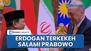 Momen Prabowo Dihampiri Presiden Turki Erdogan di Hadapan Pemimpin D-8, Ajak Jabat Tangan