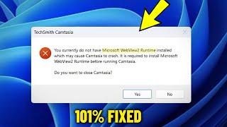 You currently do not have Microsoft Webview2 Runtime installed in Windows 11/10/7 - How To Fix Error