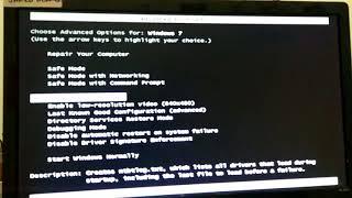Windows 7 Advanced Boot Options