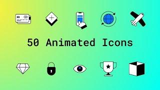 50 Animated Icons After Effects Templates