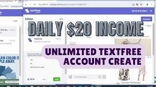 Daily $20 Earn to Create TextFree Account || Unlimited TF Create  || Update method 2024