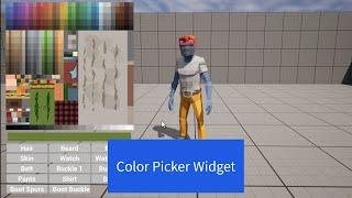 UE5 - Multiple Material Single Character Mesh - 2A - Color Picker Widget - Synty Assets