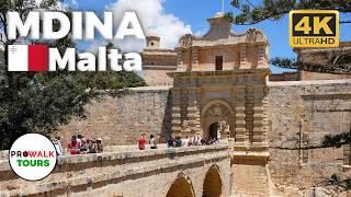 Mdina, Malta HDR Walking Tour 4K 60fps with Captions by Prowalk Tours