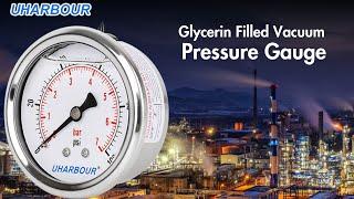 UHARBOUR Glycerin Filled Vacuum Pressure Gauge | $100k Bonuses in Description