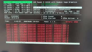 Error during running memTest