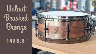 DEMO - Groove Drum Co. 14x5.5" Walnut Brushed Bronze Snare