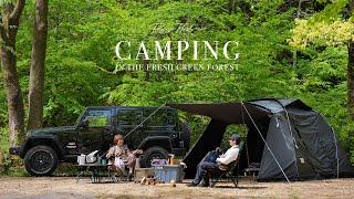 CAMPING in the fresh Green Forest // Shiga Japan