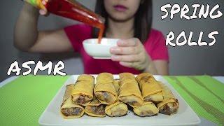 ASMR: Spring Rolls ^_^ Cooking & Eating Sounds