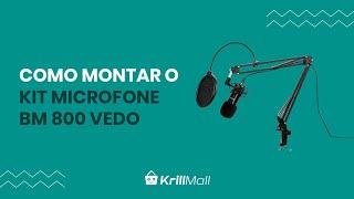 Como Montar o Kit Microfone BM800 USB Condensador Estúdio