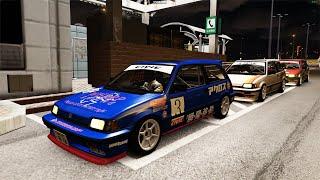 Kanjo Civic Gang Street Racing on Shuto Expressway Online | Assetto Corsa