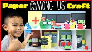 Among Us Play Set In Real Life! We DIY it out Paper and Cardboard!