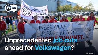 Anger and concern among Volkswagen workers rise as potential plant closures loom | DW News