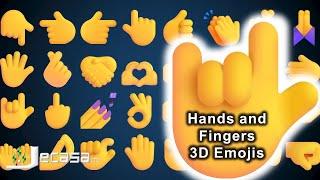 3D Emoji Meanings Part 3 - Hands and Fingers | Signs | Fluent Emojis | English Vocabulary