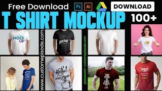 How to Download  100+ Best T Shirt Mockup PSD templates Free download, T shirt design in photoshop