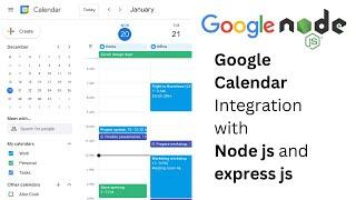 Google Calendar integration with node js and express js | OAuth 2 #nodejs #googleapi