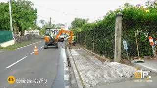 Travaux d'amélioration d'un trottoir - Bouillante, Caboua - Grands Travaux Publics