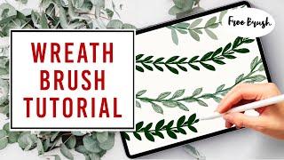 How To Create a Christmas Wreath Brush in Procreate - with FREE Download (Procreate Brush Tutorial)