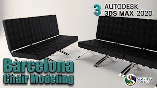 3ds max for Architecture_Bacelona Chair | Modeling & Rendering _ Barcelona Chair #SadilaMediaAcademy